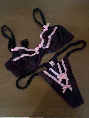 Vintage Agent Provocateur Black Lace Set